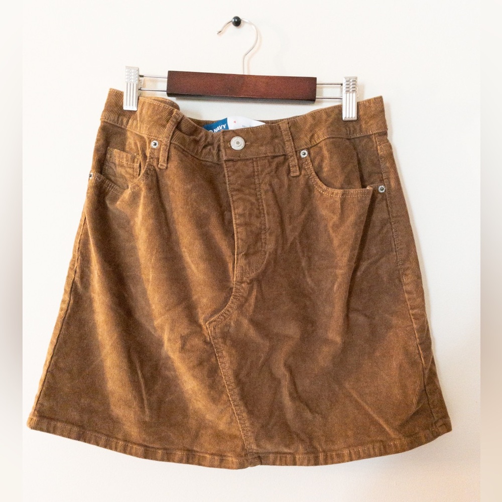 Old Navy Brown Corduroy Women's Skirt SZ 4 Short Skirt